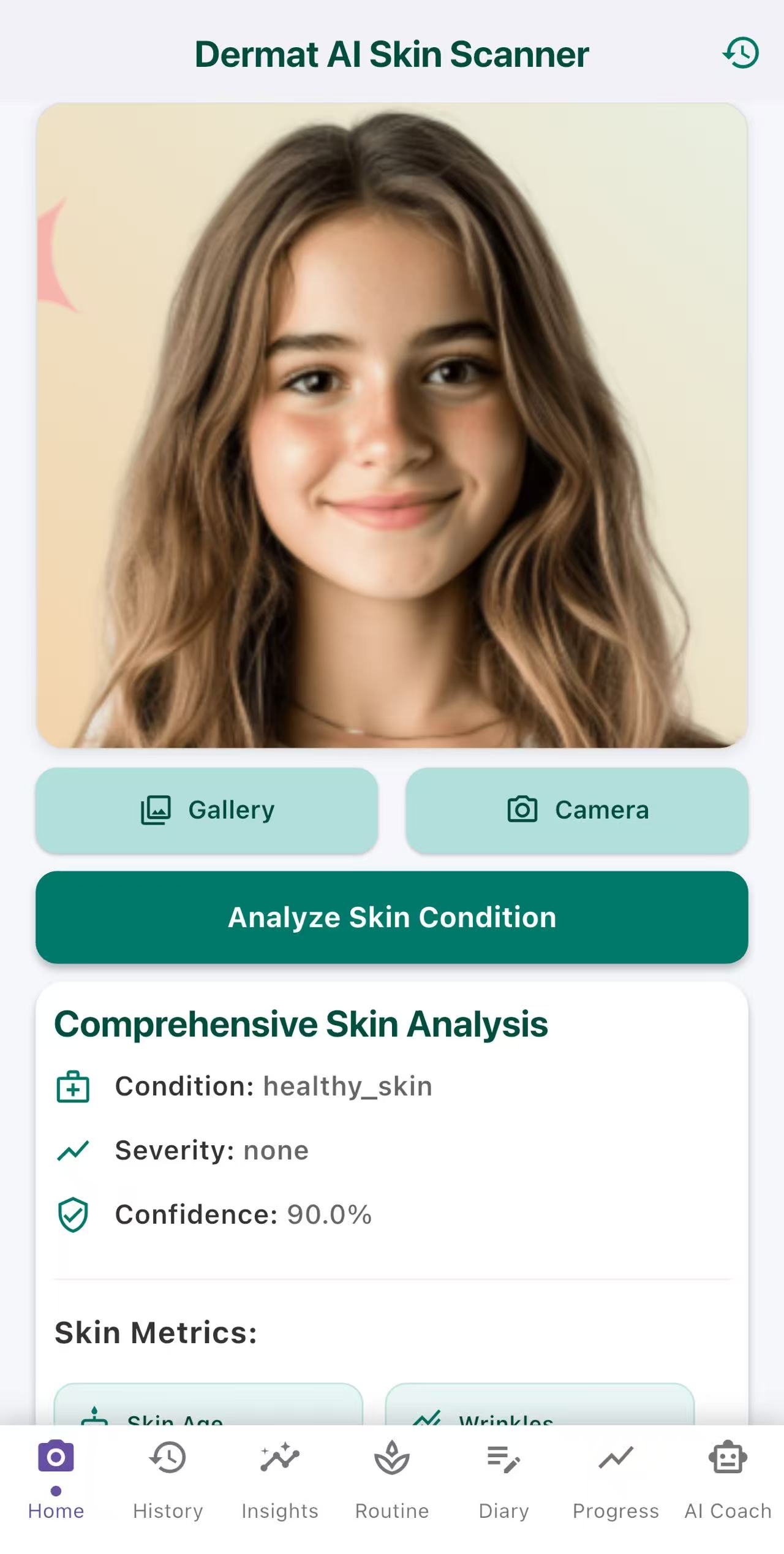 Dermat AI App Interface